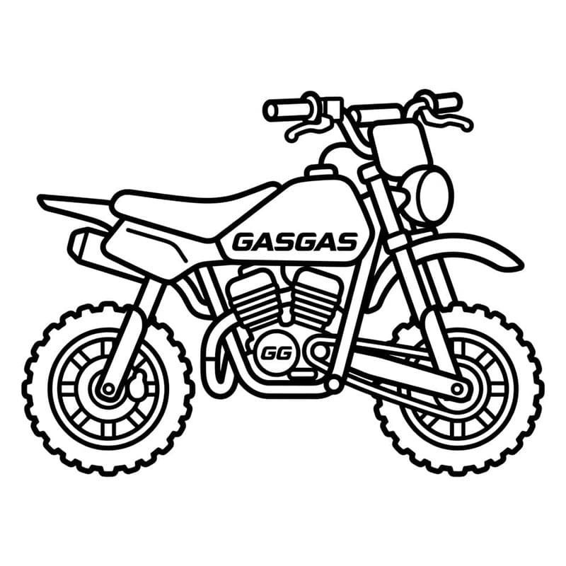 Motocross stile GasGas da colorare