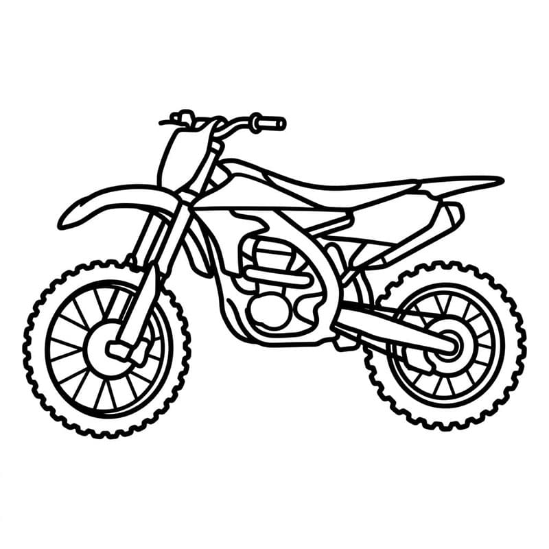 Motocross stile Yamaha da colorare