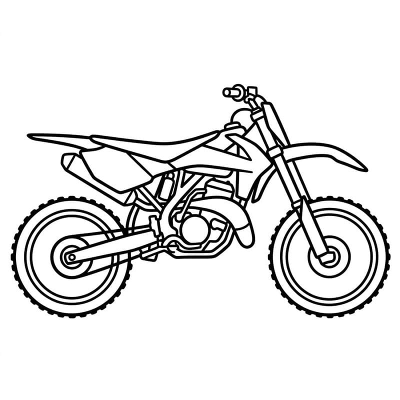 Motocross stile pneumatici sottili da colorare