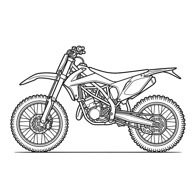 Motocross telaio leggero da colorare