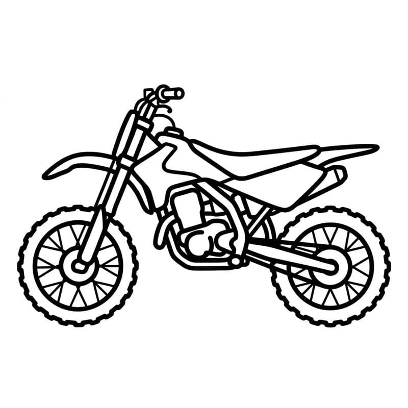 Motocross telaio lungo da colorare