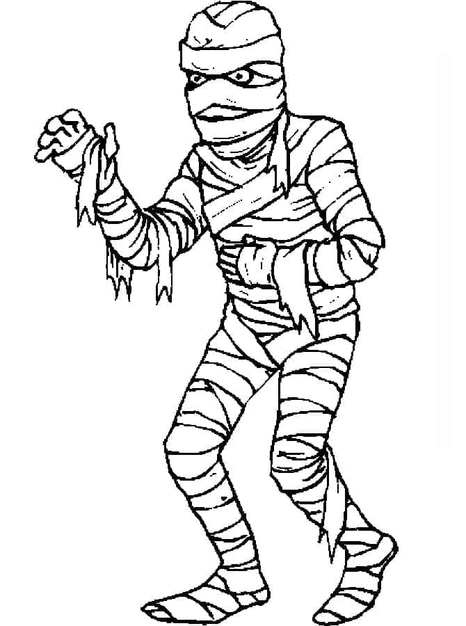 Mummia Cattiva da colorare