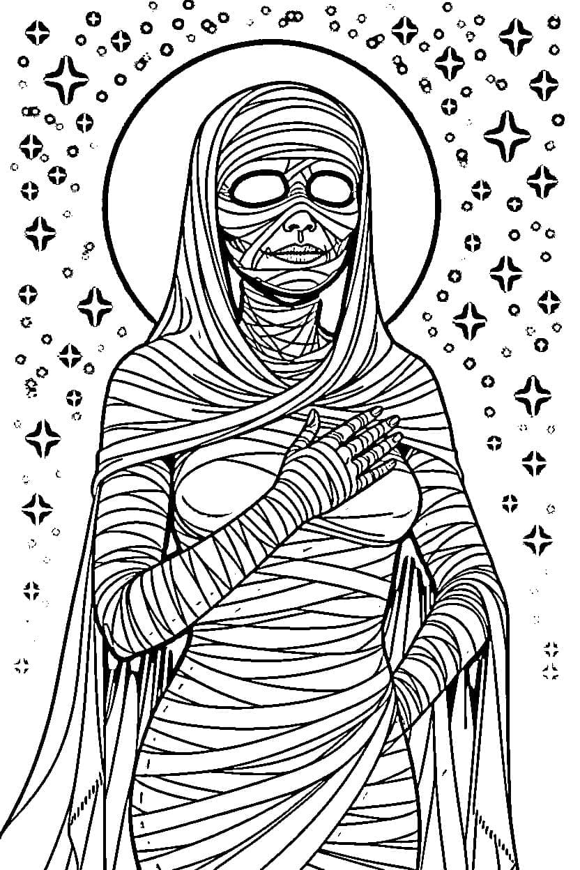 Mummia Mamma da colorare