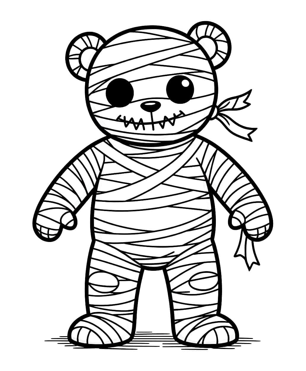 Mummia Orso da colorare