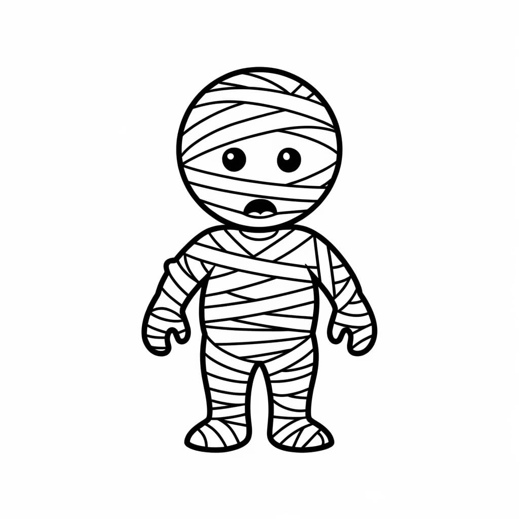 Mummia Piccola da colorare