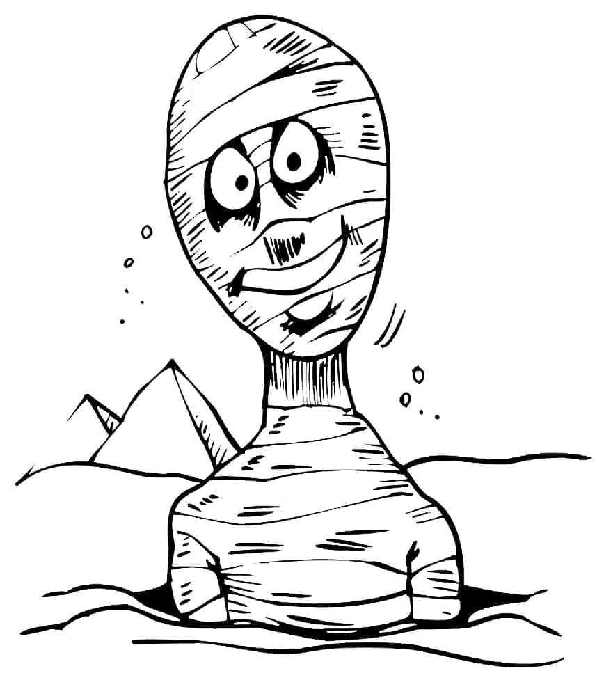 Mummia Sorridente da colorare