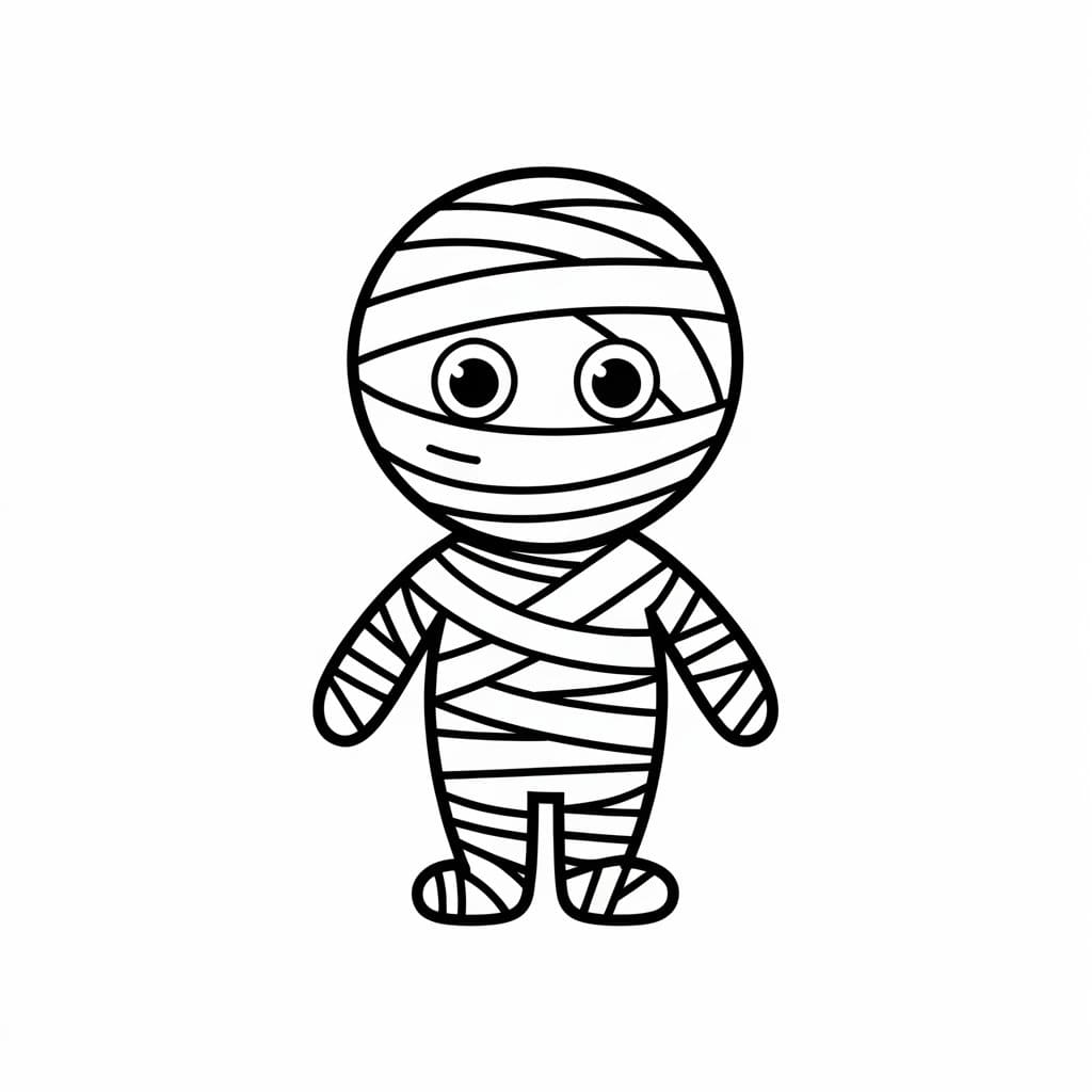 Mummia Stampabile gratis da colorare