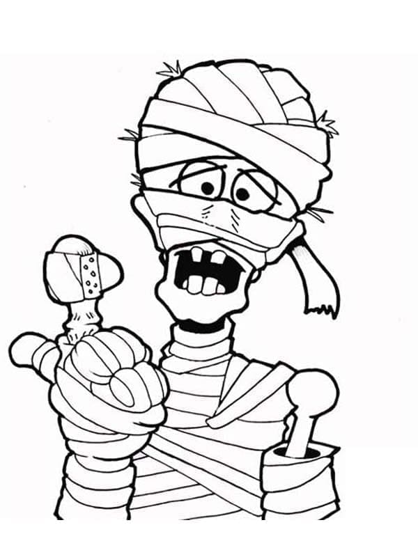 Mummia Triste da colorare