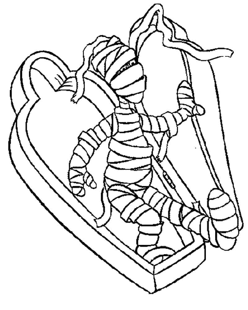 Mummia Vivente da colorare