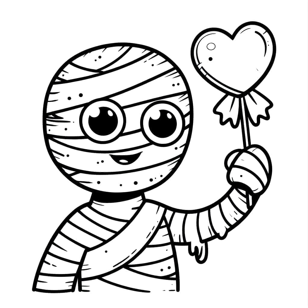 Mummia con Caramelle da colorare