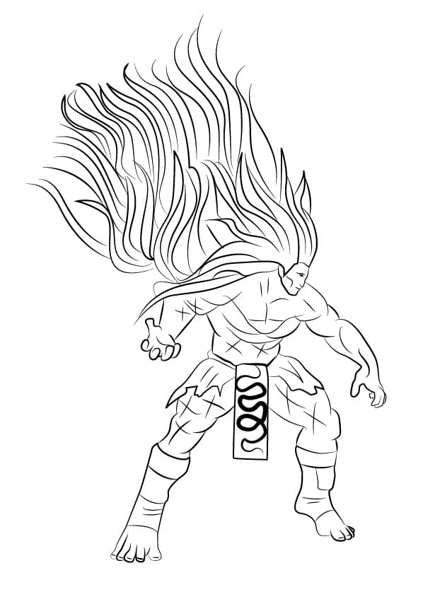 Necalli from Street Fighter da colorare