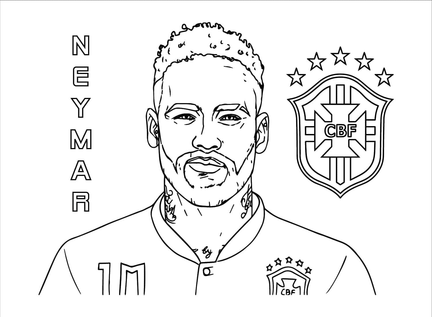 Neymar felice da colorare