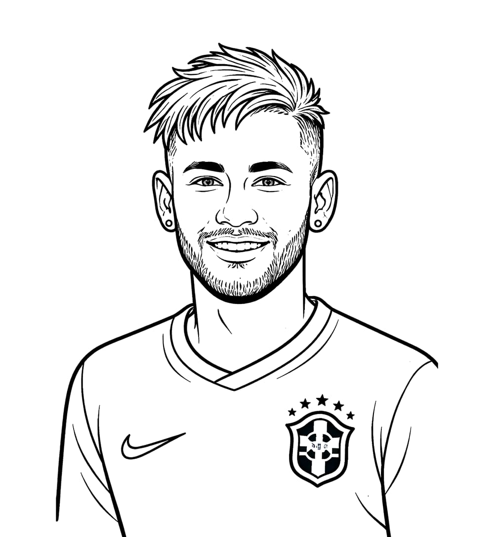 Neymar sorrise da colorare