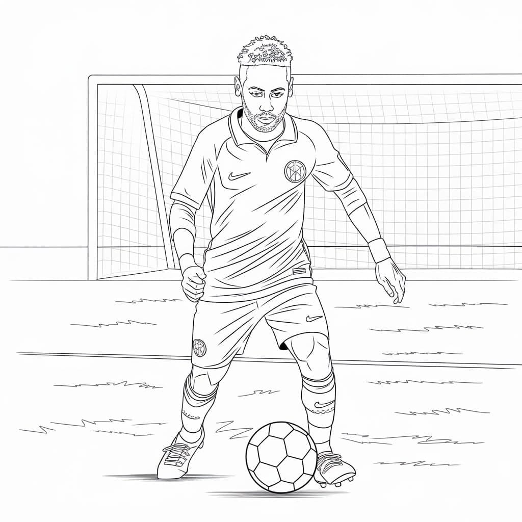Neymar stampabile da colorare