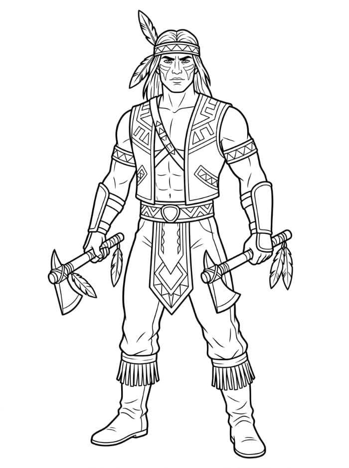 Nightwolf Mortal Kombat da colorare