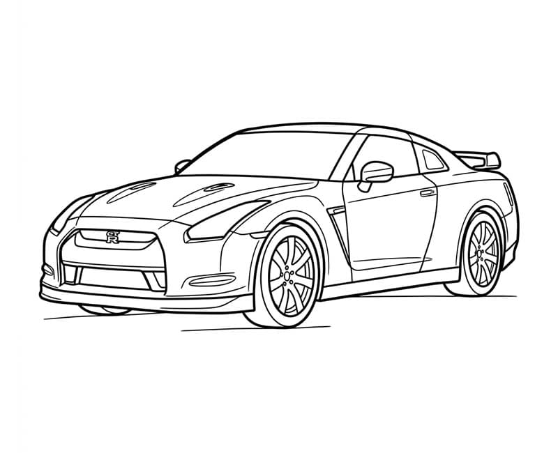 Nissan base da stampare da colorare