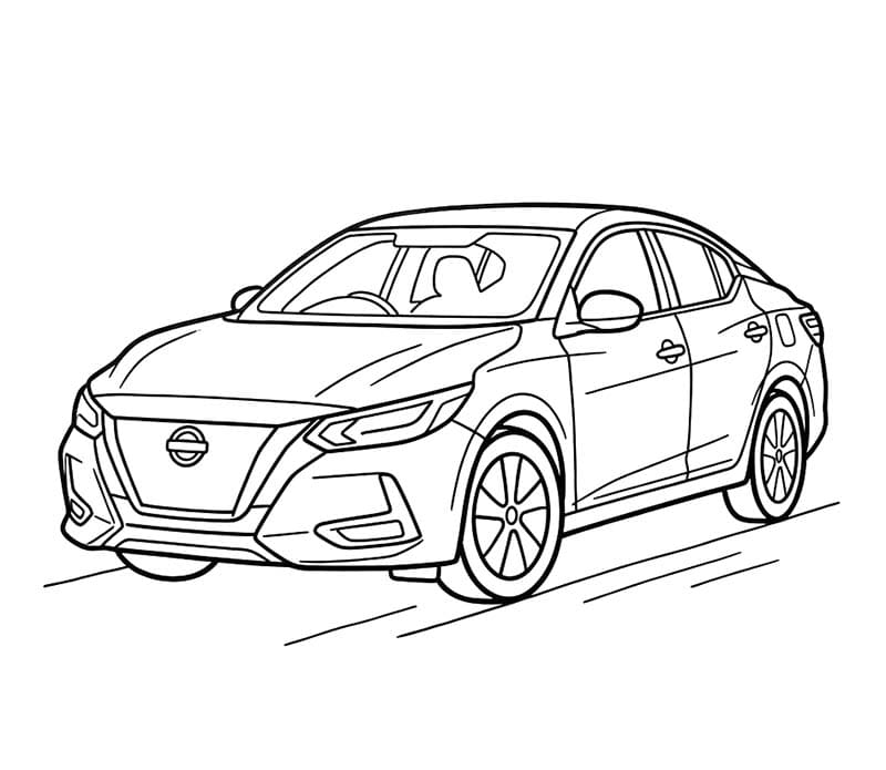 Nissan facile gratis da colorare