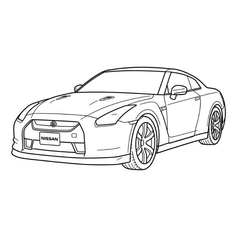 Nissan semplice da stampare da colorare