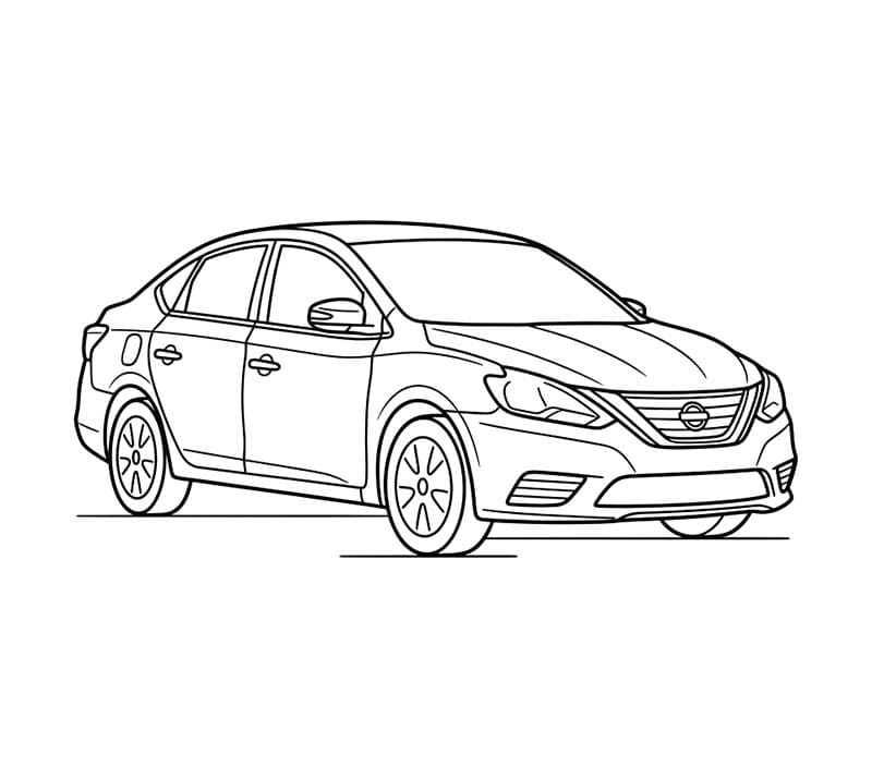 Nissan semplice gratis da stampare da colorare