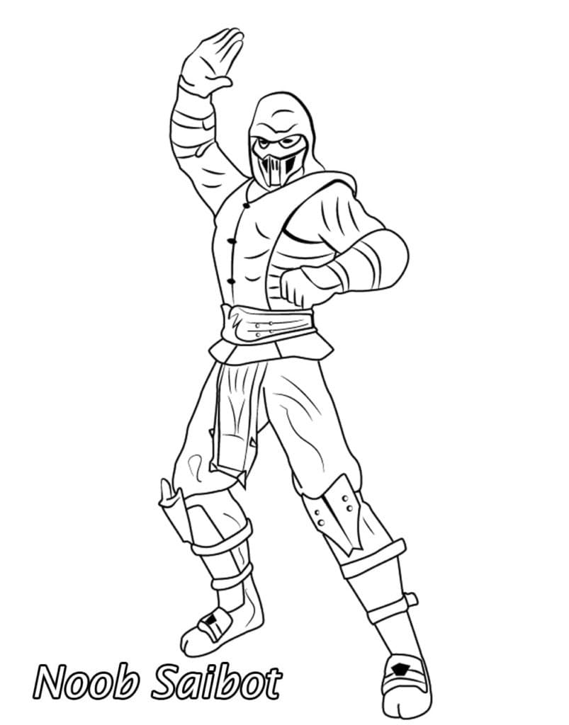 Noob Saiboot Mortal Kombat da colorare