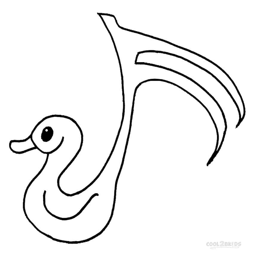 Nota Musicale per Bambini da colorare