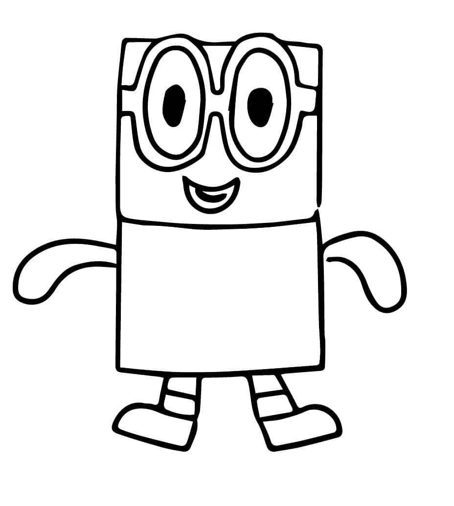 Numberblock 2 di Numberblocks da colorare