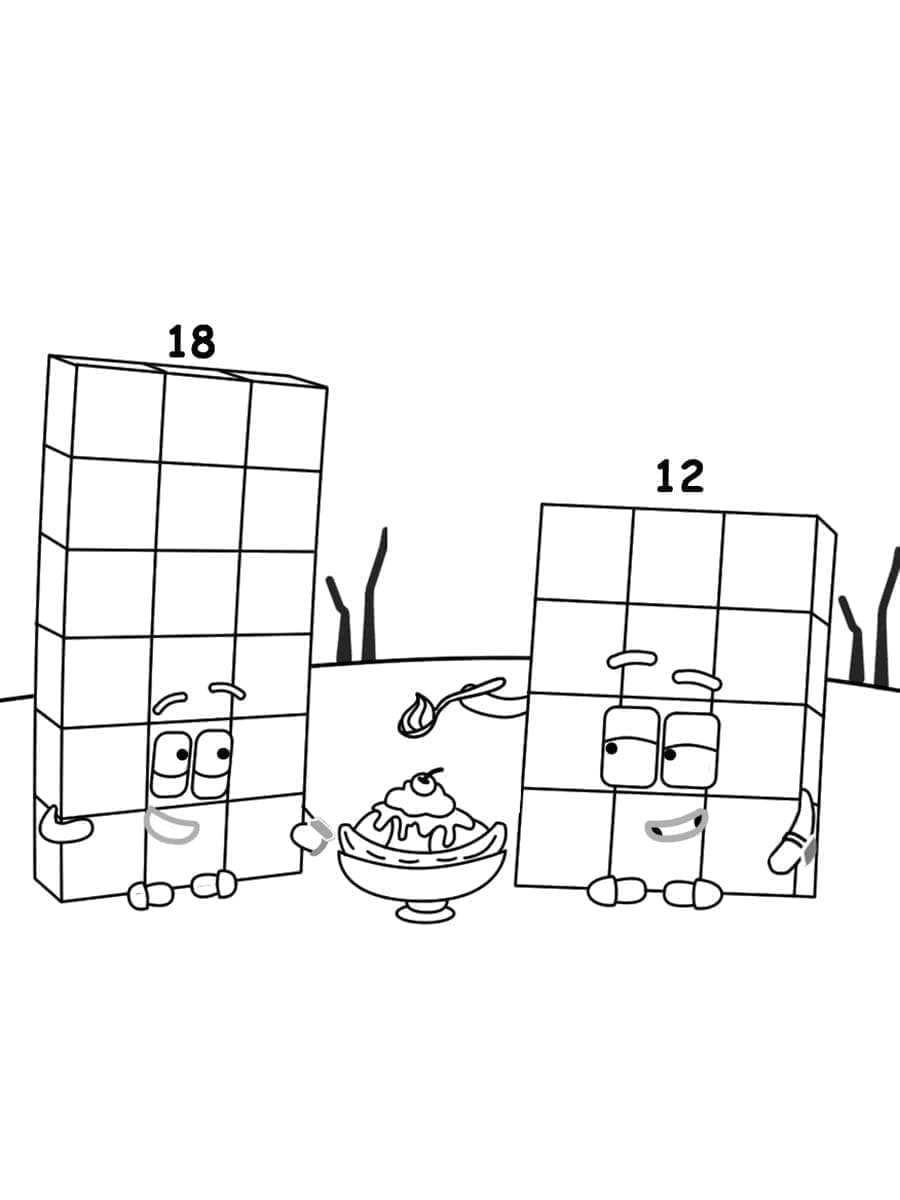 Numberblocks da colorare