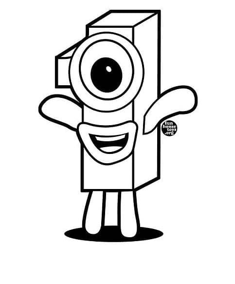 Numberblocks Numero 1 da colorare