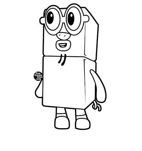 Numberblocks Numero 2 da colorare