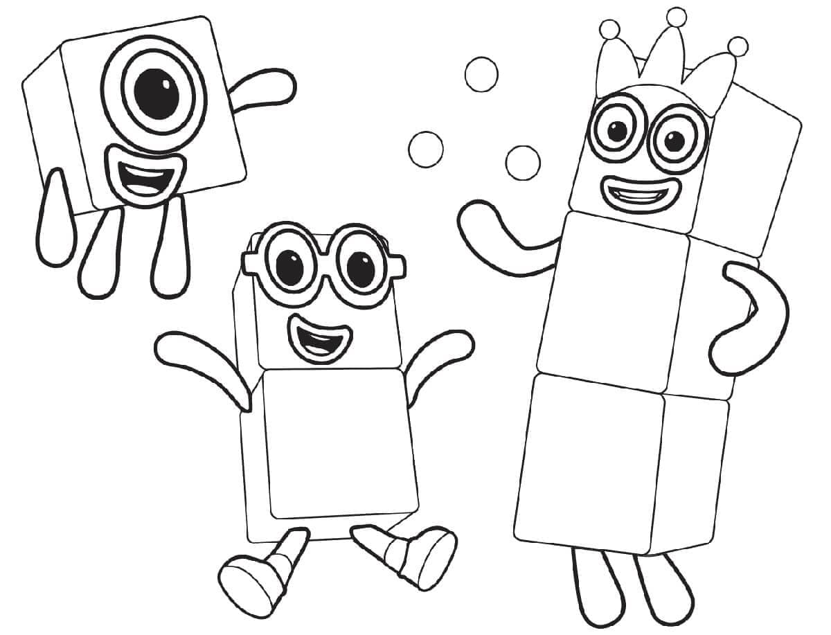 Numberblocks divertenti da colorare