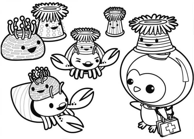 Octonauts Characters da colorare