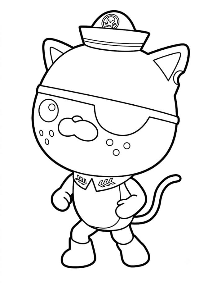 Octonauts del gatto Kwazii da colorare