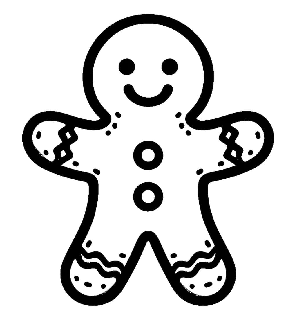 Omini di pan di zenzero carini da colorare