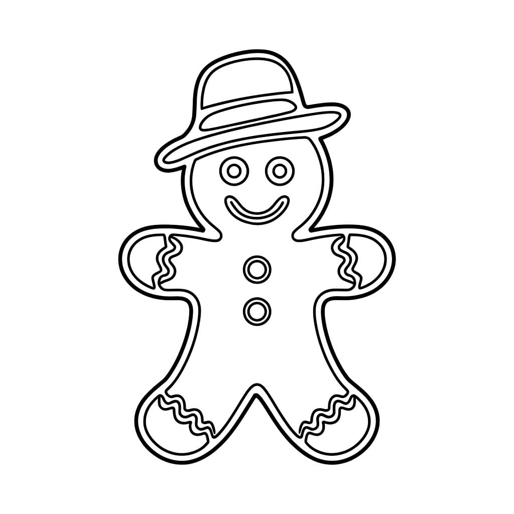Omini di pan di zenzero per bambini da colorare