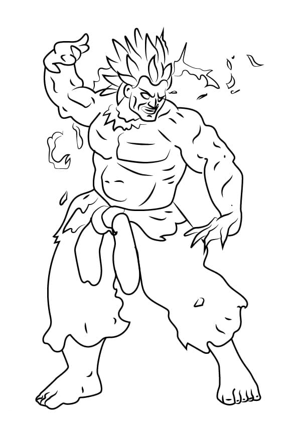 Oni from Street Fighter da colorare