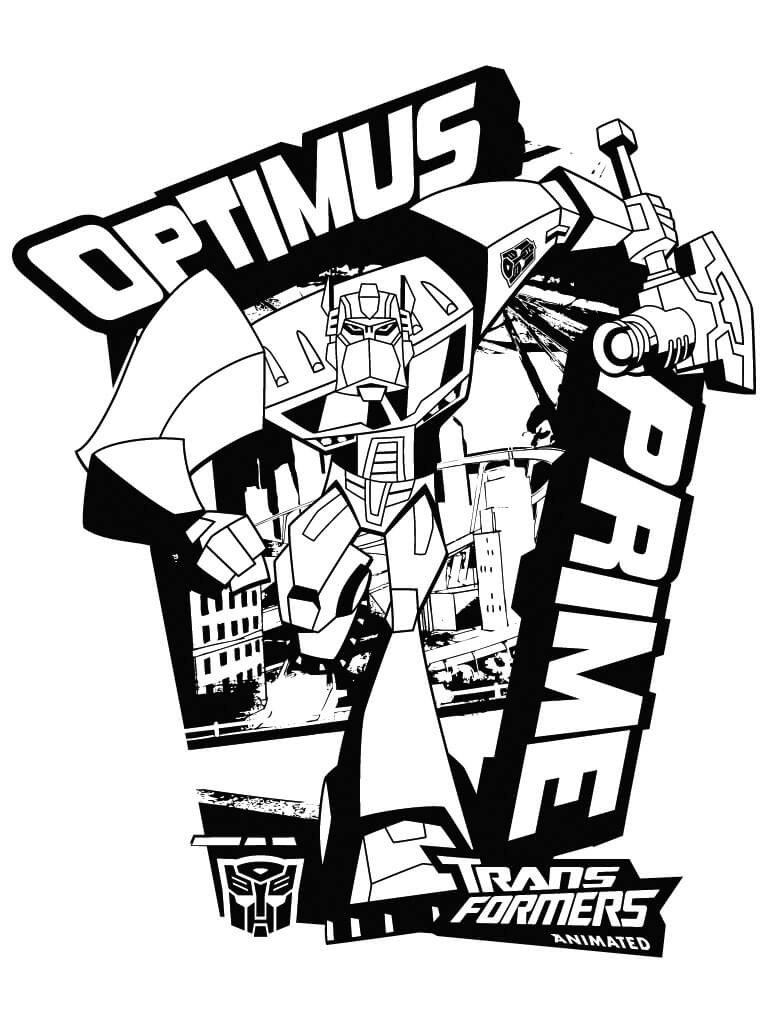 Optimus in esecuzione da colorare