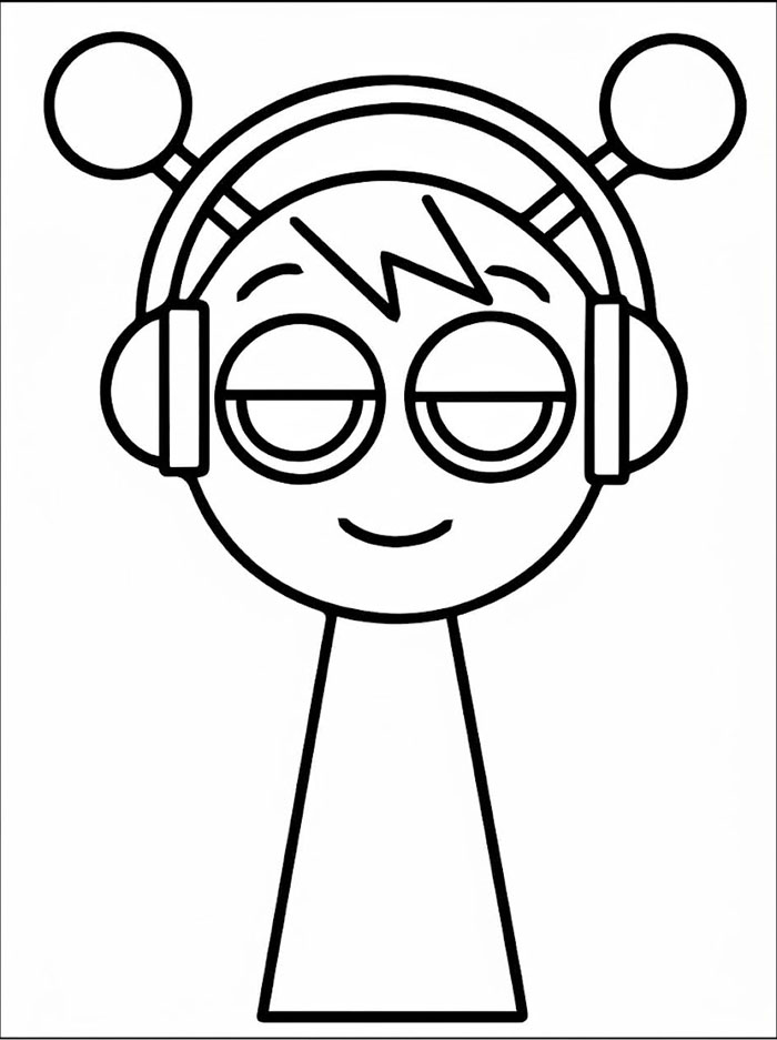 Oren di Incredibox Sprunki da colorare