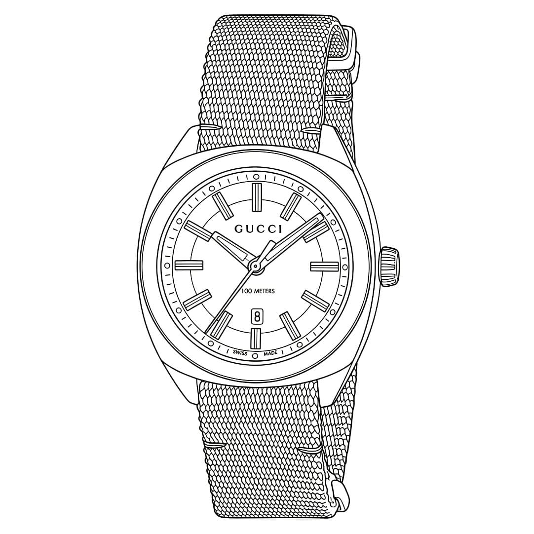 Orologi Gucci da colorare