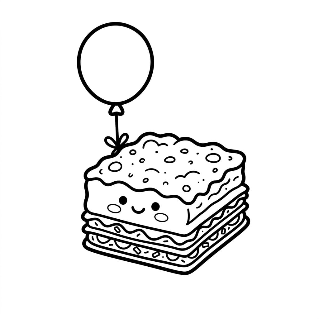 Palloncino Lasagna da colorare