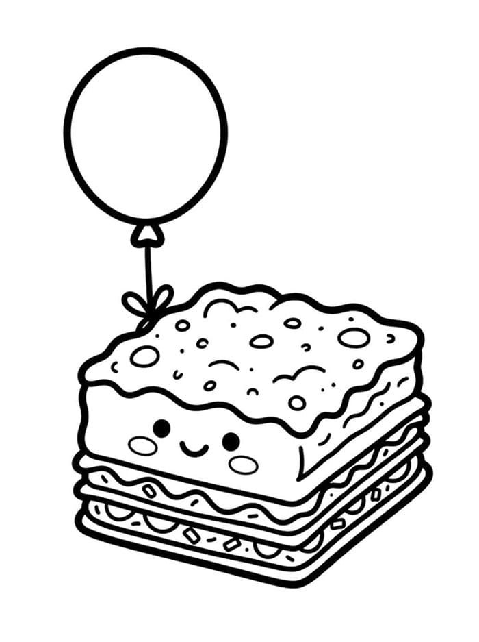 Palloncino Lasagne da colorare