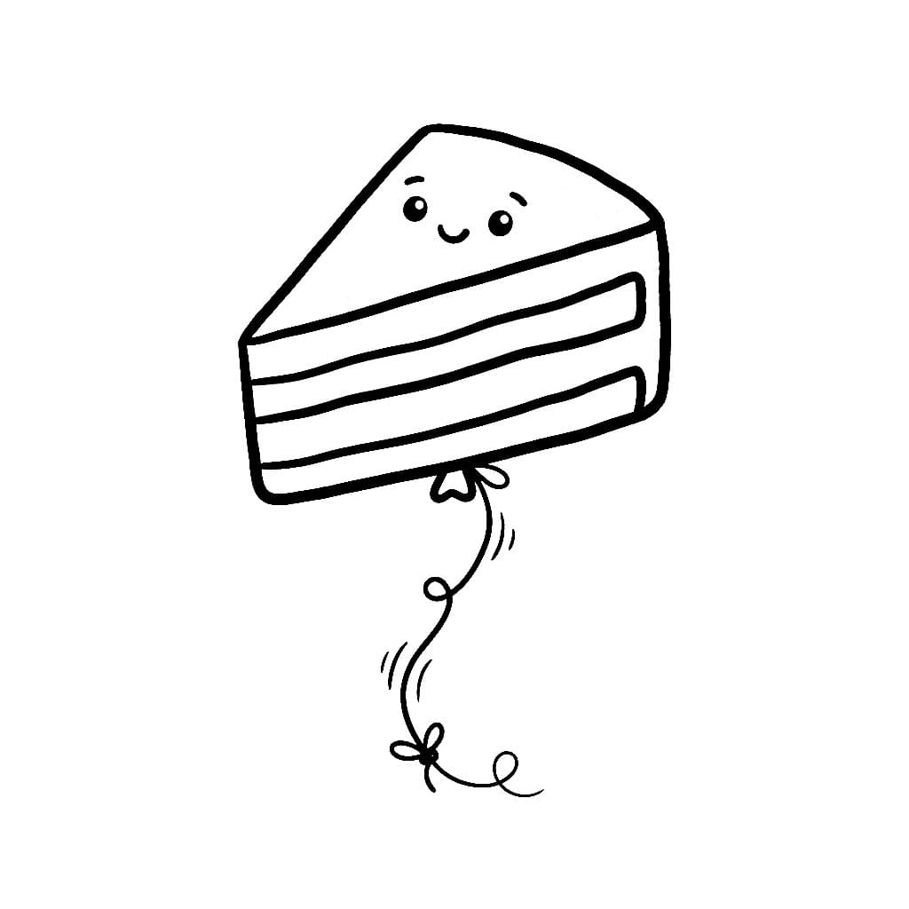 Palloncino Tiramisù da colorare