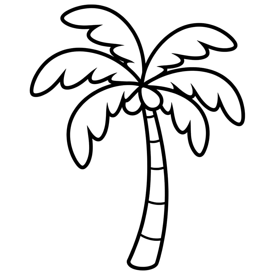 Palma in stile retrò da colorare