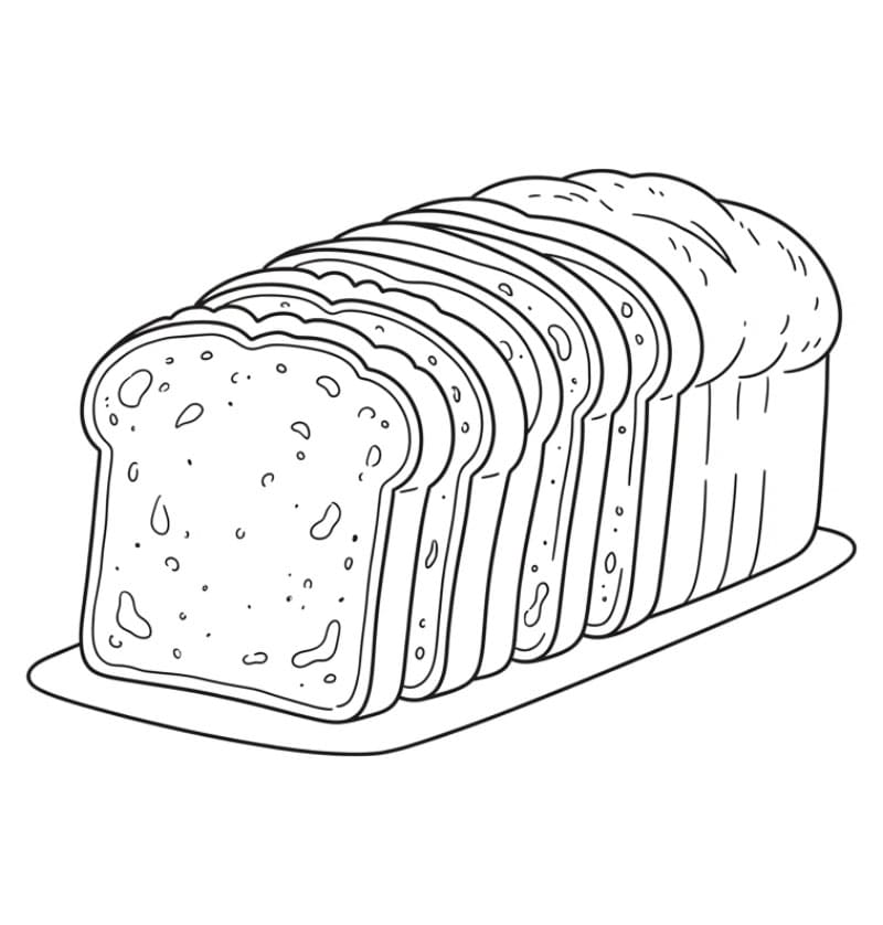 Pane a fette da colorare