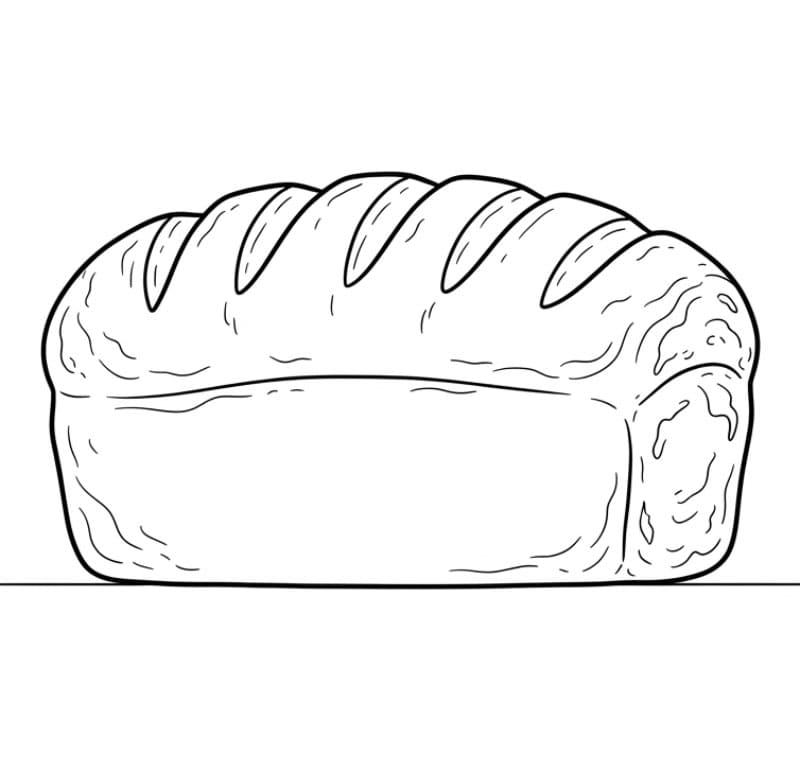 Pane bianco classico da colorare