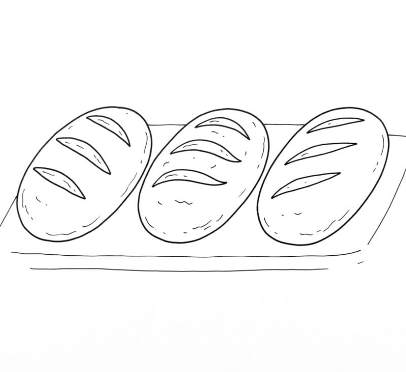 Pane dorato e croccante da colorare