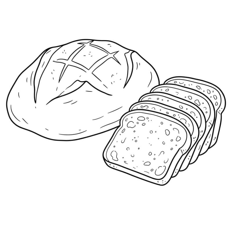 Pane e fette da colorare