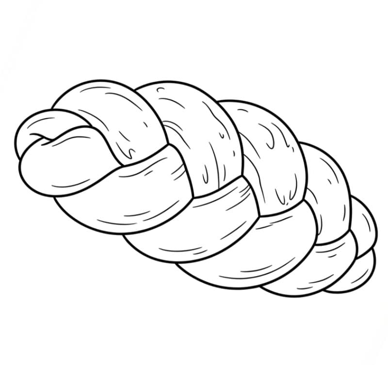 Pane intrecciato da colorare