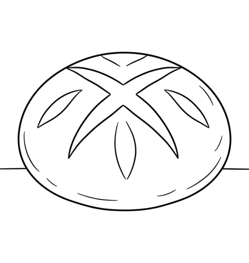 Pane rotondo gratuito da colorare