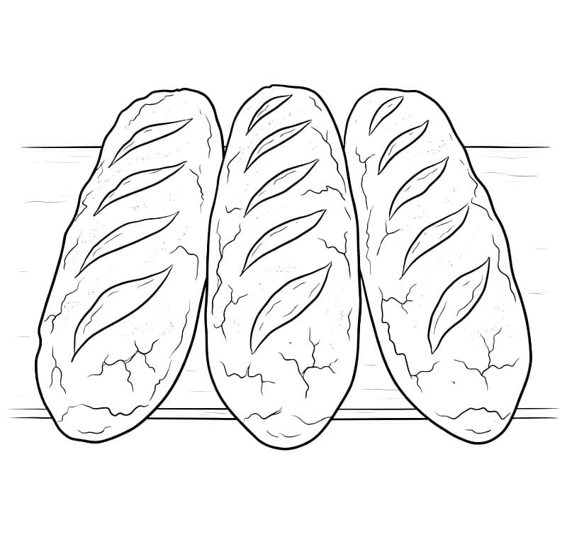 Pane rustico lungo da colorare