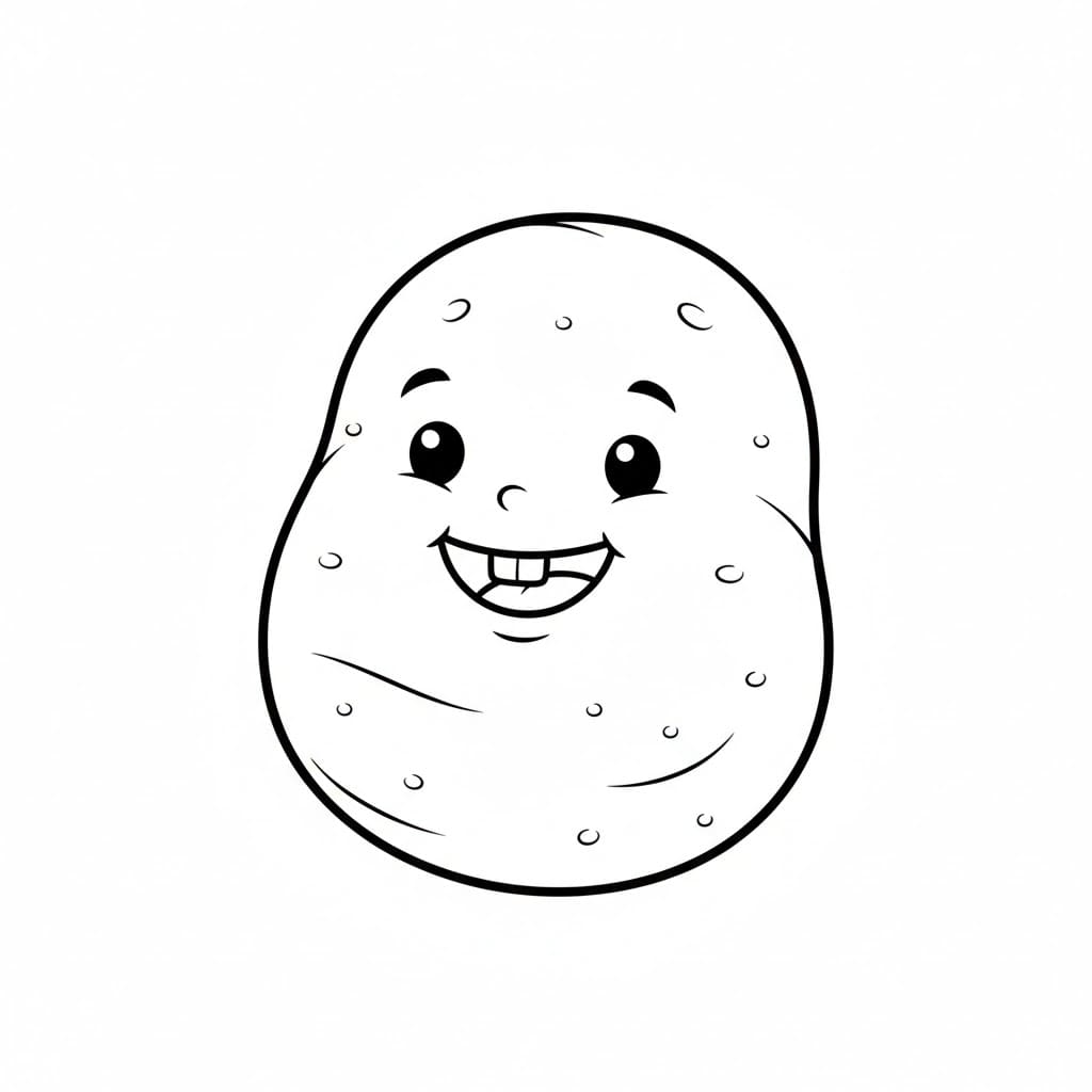 Patata felice da colorare